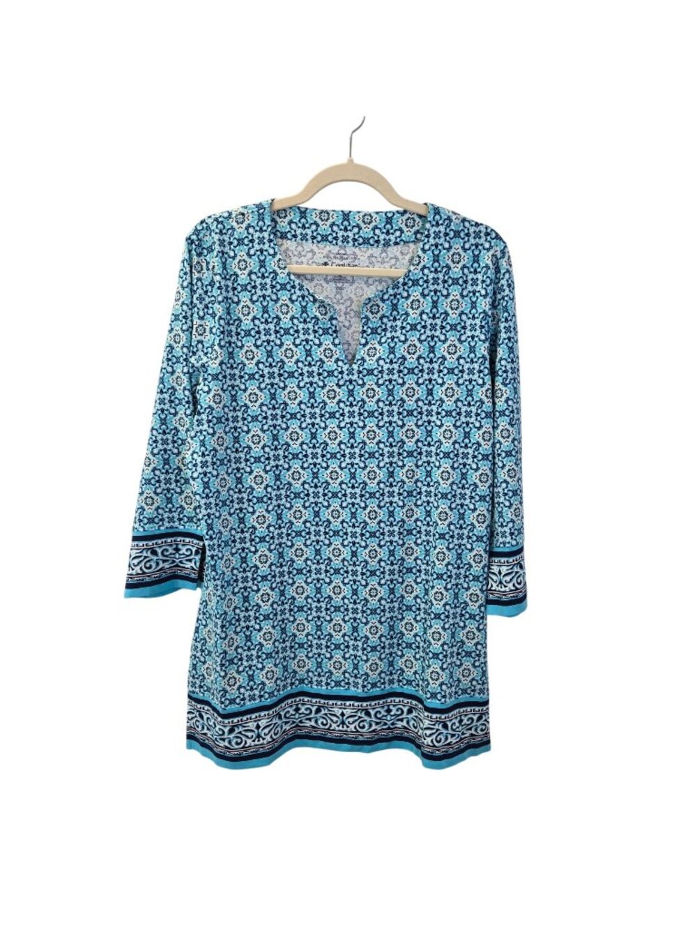 Coolibar Oceanside St. Lucia UPF 50+ Floral Tunic Top Size Large
